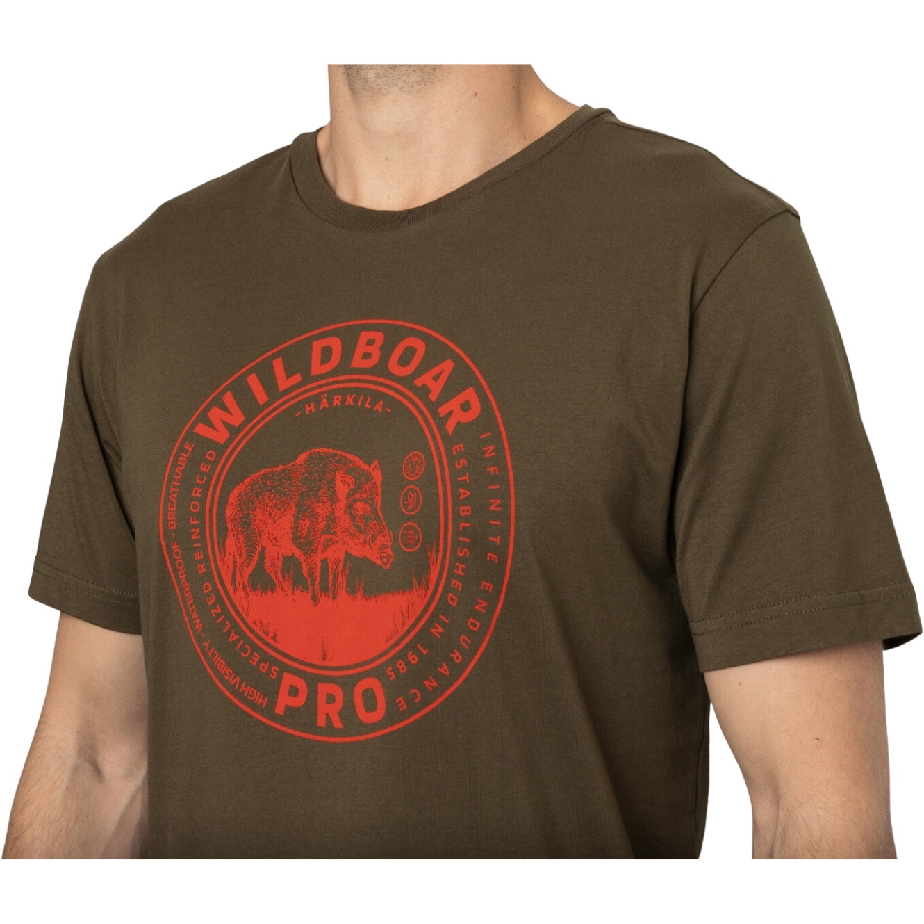 Harkila Mannen Wildboar Korte Mouw T-Shirt 10290 - Willow Green